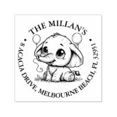 Tampon Auto-encreur Anniversaire de la fête Elephant thème (Design)