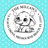 Tampon Auto-encreur Anniversaire de la fête Elephant thème