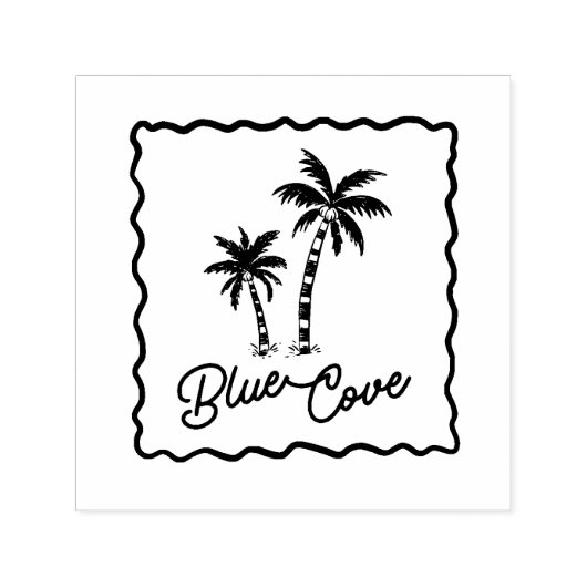 Tampon Auto-encreur Anse Bleue (Design)
