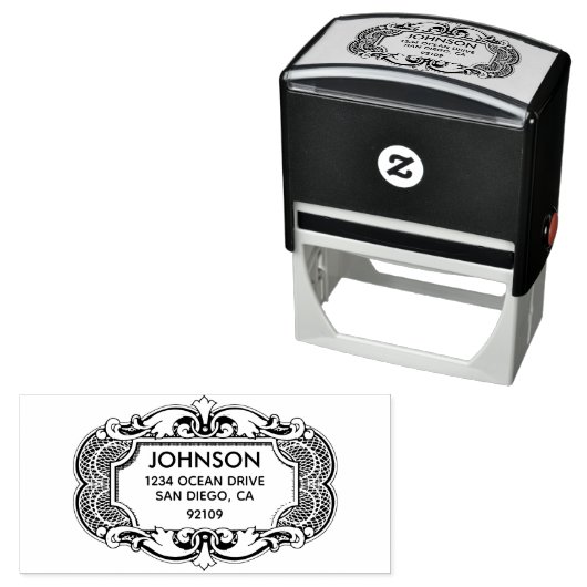 Tampon Auto-encreur Antique Adresse de retour auto-encastré (En situation)