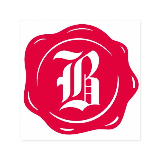 Tampon Auto-encreur Antique Sceau de cire Monogramme classique initial (Design)