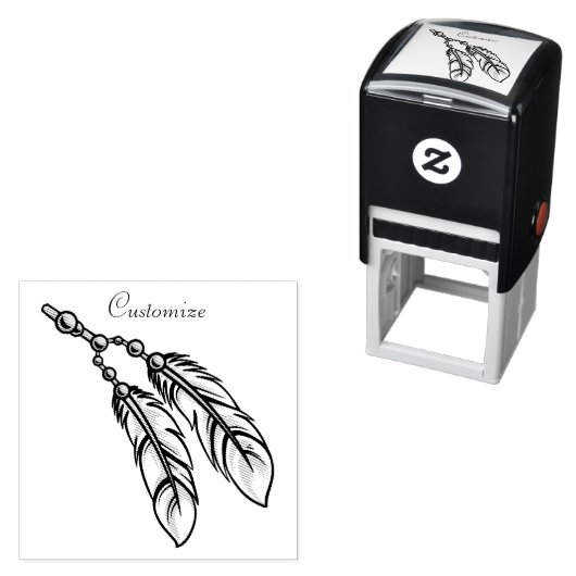 Tampon Auto-encreur Apache Feathers Thunder_Cove (En situation)