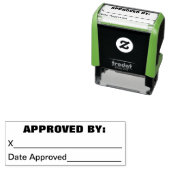 Tampon Auto-encreur Approuvé Par Le Timbre D'Entreprise (En situation)