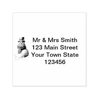 Tampon Auto-encreur Aquarelle Noël Snowman