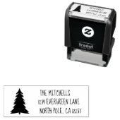 Tampon Auto-encreur Arbre à feuillage persistant (En situation)