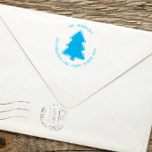 Tampon Auto-encreur Arbre de Noël Simple Retours Adresse Jolie Fête