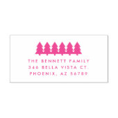 Tampon Auto-encreur Arbres de Noël modernes Adresse de retour (Design)