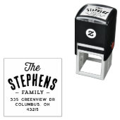 Tampon Auto-encreur Arche de nom mignonne adresse de retour simple (En situation)