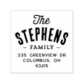 Tampon Auto-encreur Arche de nom mignonne adresse de retour simple (Design)