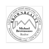 Tampon Auto-encreur Architecte Roof Circle Logo Agent immobilier (Design)