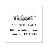 Tampon Auto-encreur Armoiries de Noël Adresse de retour (Design)