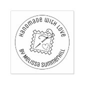 Tampon Auto-encreur Artisanat à coudre artisanal avec amour (Design)