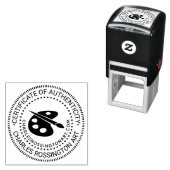 Tampon Auto-encreur Artist Palette Certificate of Authenticity #2 URL (En situation)