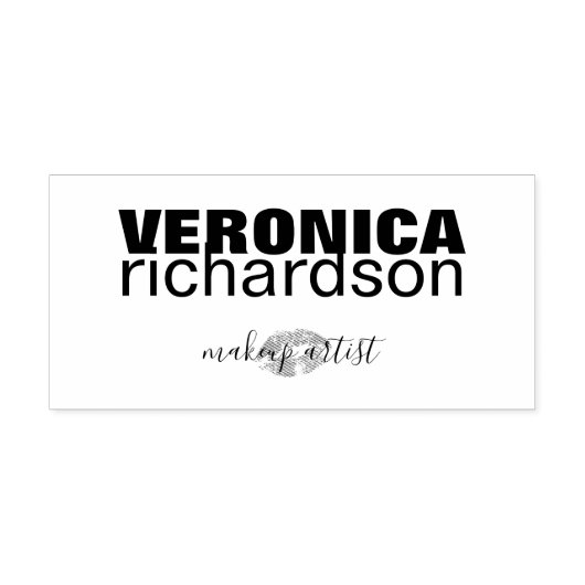 Tampon Auto-encreur Artiste de maquillage des lèvres (Design)