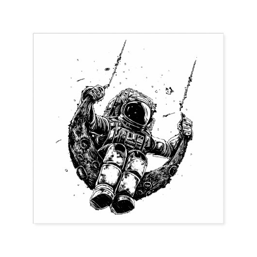 Tampon Auto-encreur Astronaute (Design)