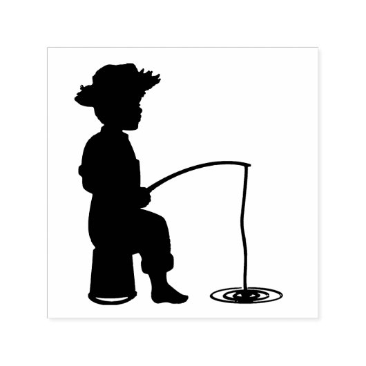 Tampon Auto-encreur Au trou de pêche (Design)