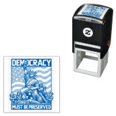 Tampon Auto-encreur Aucun roi ne sauve la démocratie (En situation)