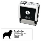 Tampon Auto-encreur Australian Shepherd Dog Silhouette Adresse de reto (En situation)