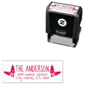 Tampon Auto-encreur Auto-Encre retour Adresse Timbre pour Noël (En situation)