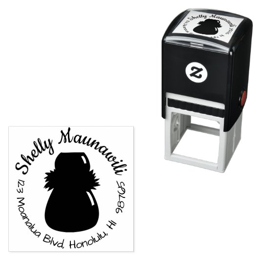 Tampon Auto-encreur Autoapprentissage Hawaïen Adresse de retour Timbre (En situation)