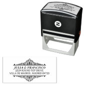 Tampon Auto-encreur Automatic Rubber Stamp with Family Address (En situation)