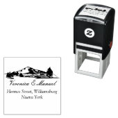 Tampon Auto-encreur Automatic Stamp Of The Distant Mountains (En situation)