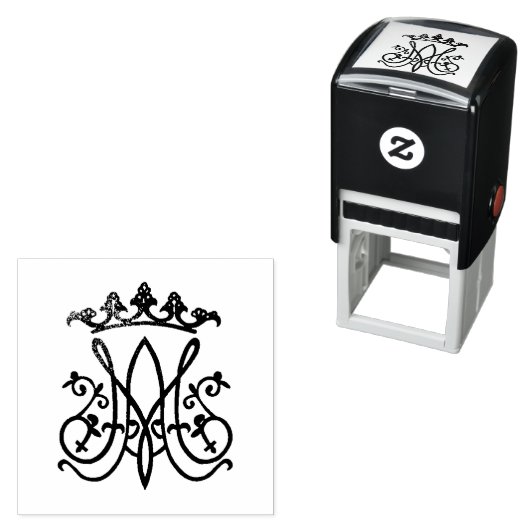 Tampon Auto-encreur Ave Maria Monogram (En situation)