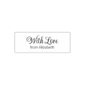 Tampon Auto-encreur Avec amour écriture cursive de votre nom (Design)
