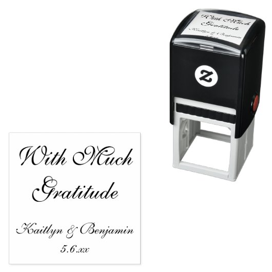 Tampon Auto-encreur Avec beaucoup de gratitude | Editable, Script déta (En situation)