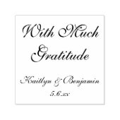 Tampon Auto-encreur Avec beaucoup de gratitude | Editable, Script déta (Design)