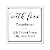 Tampon Auto-encreur Avec Carré d'amour Timbre en caoutchouc personnali (Design)