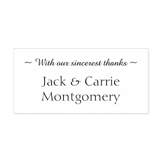 Tampon Auto-encreur Avec Sincerest Merci Personnalisé (Design)