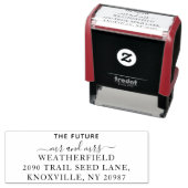 Tampon Auto-encreur Avenir élégant M. et Mme Adresse de retour (En situation)