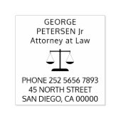 Tampon Auto-encreur Avocat avocat à des échelles juridiques simples (Design)