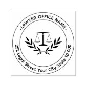 Tampon Auto-encreur Avocat juridique échelles de justice nom personnal (Design)