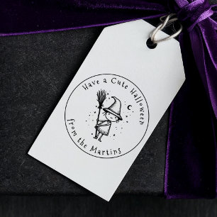 Tampon Auto-encreur Avoir une belle Halloween - Jolie sorcière & salle