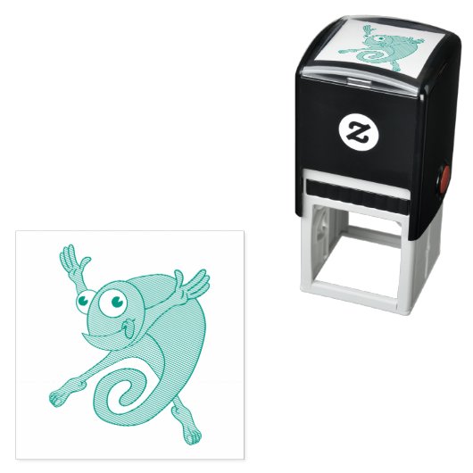 Tampon Auto-encreur Awesome Chameleon (En situation)