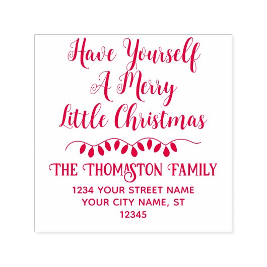 Tampon Auto-encreur Ayez-vous un joyeux petit discours de Noël #3 (Design)