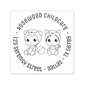 Tampon Auto-encreur Baby Cat Bear Garde d'enfants Garde d'enfants Adre (Design)