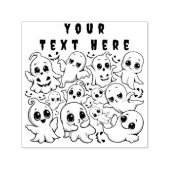 Tampon Auto-encreur Baby Ghosts Éffrayant mignon Halloween humeur (Design)