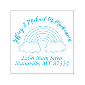 Tampon Auto-encreur Baby shower arc-en-ciel (Design)