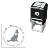 Tampon Auto-encreur Baby shower berger allemand chien sans sexe (En situation)