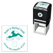 Tampon Auto-encreur Baby shower champignon (En situation)