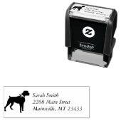 Tampon Auto-encreur Baby shower Chien Boxer Chien Chien Chien Gris Pup (En situation)