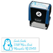 Tampon Auto-encreur Baby shower de pingouin (En situation)