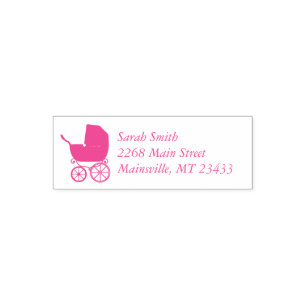 Tampon Auto-encreur Baby shower de transport Vintage Cute Blue Boy