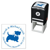 Tampon Auto-encreur Baby shower écossais (En situation)