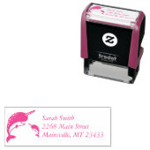 Tampon Auto-encreur Baby shower Narval (En situation)