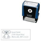 Tampon Auto-encreur Baby shower Ours de Koala (En situation)