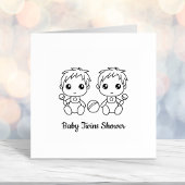 Tampon Auto-encreur Baby shower Twin Boys
